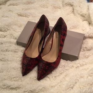 Franco Sarto Block Heel Wine Pump